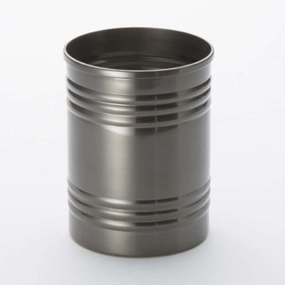 American Metalcraft SCB3 2.75" 12 Oz. Stainless Steel Black Fry Can