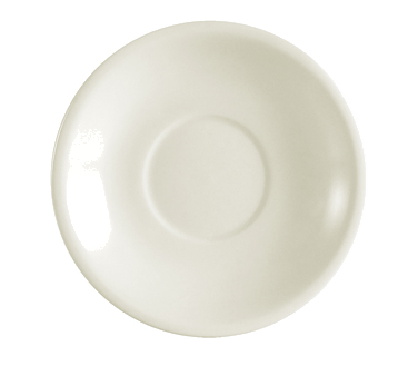CAC China REC-2 6" Dia. American White Ceramic Round REC Saucer (3 Dozen Per Case)