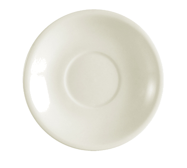 CAC China REC-2 6" Dia. American White Ceramic Round REC Saucer (3 Dozen Per Case)