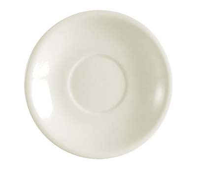CAC China REC-2 6" Dia. American White Ceramic Round REC Saucer (3 Dozen Per Case)
