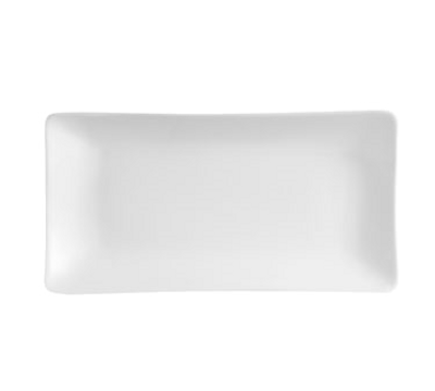 CAC China SHA-13 Super White Porcelain Rectangular Sushia Platter (1 Dozen)