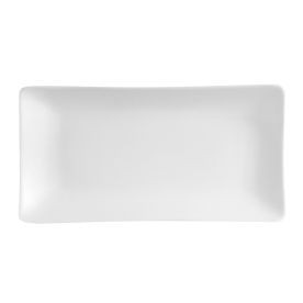 CAC China SHA-13 Super White Porcelain Rectangular Sushia Platter (1 Dozen)
