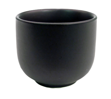 CAC China 666-WC-BLK 1.5 Oz. Black Ceramic Round Japanese Style Sake Cup (6 Dozen Per Case)