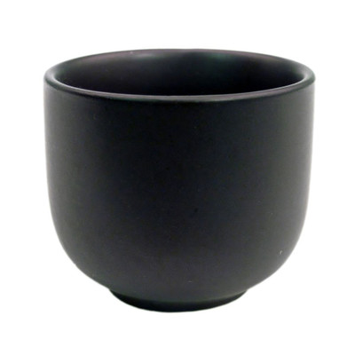 CAC China 666-WC-BLK 1.5 Oz. Black Ceramic Round Japanese Style Sake Cup (6 Dozen Per Case)