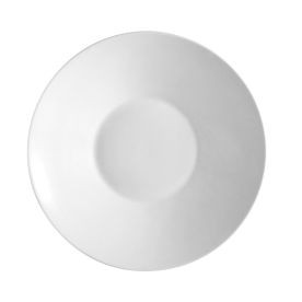 CAC China SHA-CR21 11" Dia. Super White Porcelain Round Sushia Salad Plate (1 Dozen)