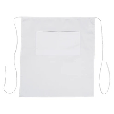 Winco WA-3129WH White Bistro Apron - 32"L x 28"W