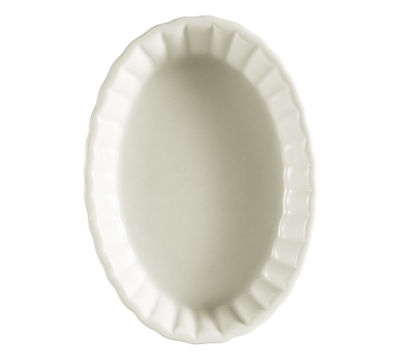 CAC China SFV-9 8 Oz. Bone White Ceramic Oval Souffle Baking Dish (3 Dozen Per Case)