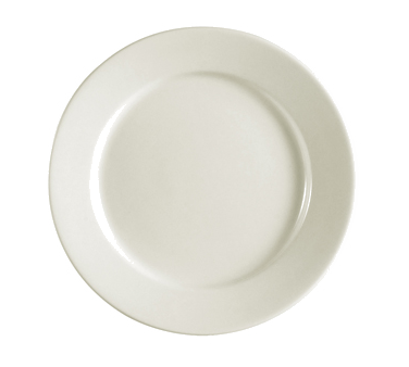 CAC China REC-31 6.25" Dia. American White Ceramic Round REC Plate (3 Dozen Per Case)