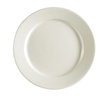 CAC China REC-31 6.25" Dia. American White Ceramic Round REC Plate (3 Dozen Per Case)