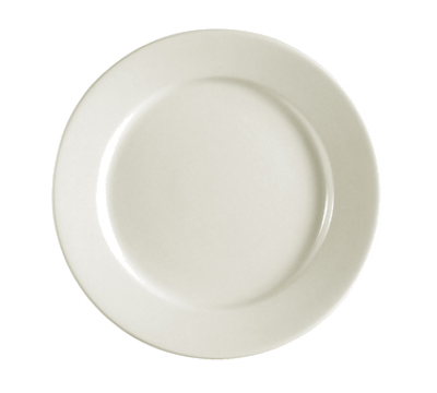 CAC China REC-31 6.25" Dia. American White Ceramic Round REC Plate (3 Dozen Per Case)