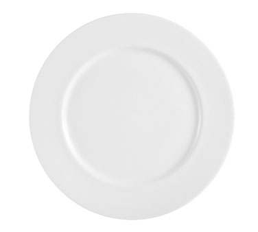 CAC China MAJ-22 8" Dia. White Bone China Round Majesty Plate (3 Dozen Per Case)