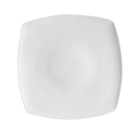 CAC China MAJ-SQ16 White Bone China Square Majesty Plate (1 Dozen)