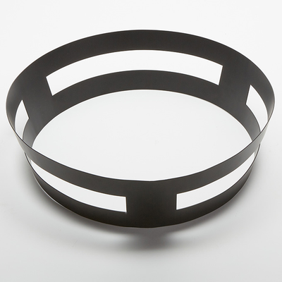 American Metalcraft GSC17 17&quot; Dia. x 4.5&quot; H Round Stainless Steel Black Crate Griddle Stand