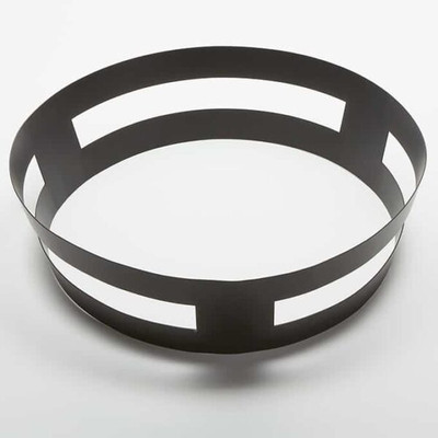 American Metalcraft GSC17 17" Dia. x 4.5" H Round Stainless Steel Black Crate Griddle Stand