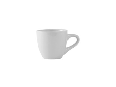Tuxton ALF-035 2-5/8" 3-1/2 Oz. Porcelain Porcelain White Demitasse Cup (3 Dozen Per Case)