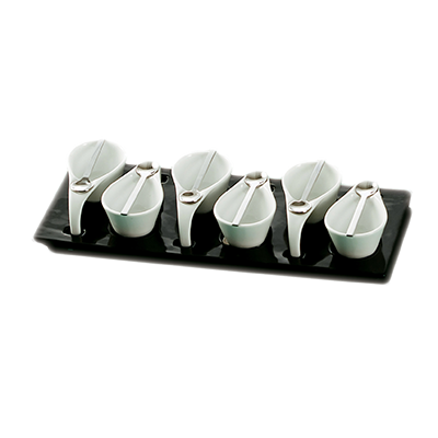 CAC China PTP-6- Super White Porcelain Party Collection Tasting Cup Set (8 Set Per Case)