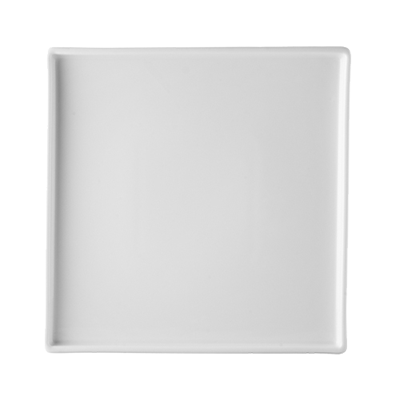CAC China PLC-6 Bone White Porcelain Palace Square Plate (3 Dozen Per Case)