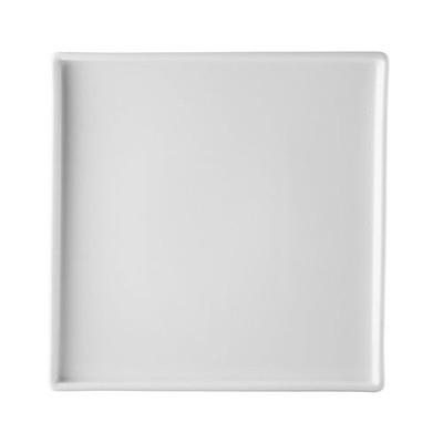 CAC China PLC-6 Bone White Porcelain Palace Square Plate (3 Dozen Per Case)
