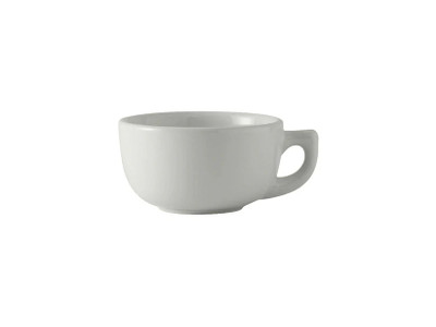Tuxton BWF-1402 4-5/8" Ceramic White Cappuccino Cup (2 Dozen Per Case)