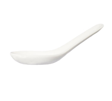 CAC China SHER-41 Bone White Porcelain Accessories Soup Spoon (6 Dozen Per Case)