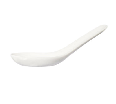CAC China SHER-41 Bone White Porcelain Accessories Soup Spoon (6 Dozen Per Case)