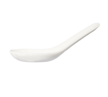 CAC China SHER-41 Bone White Porcelain Accessories Soup Spoon (6 Dozen Per Case)