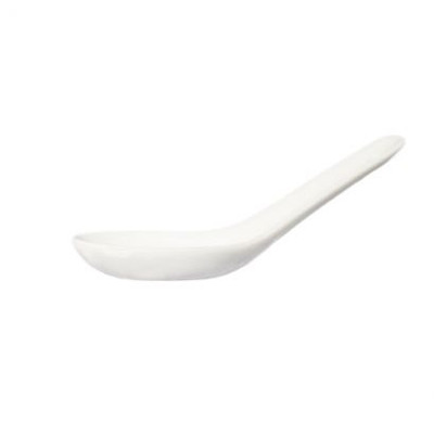 CAC China SHER-41 Bone White Porcelain Accessories Soup Spoon (6 Dozen Per Case)