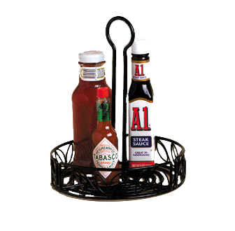 American Metalcraft LDCC18 Ironworks Condiment Rack 7.75" Dia. x 9" H