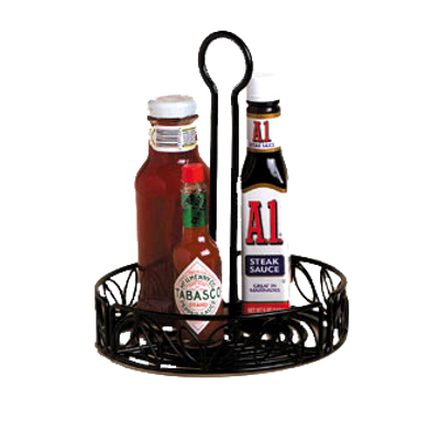 American Metalcraft LDCC18 Ironworks Condiment Rack 7.75&quot; Dia. x 9&quot; H