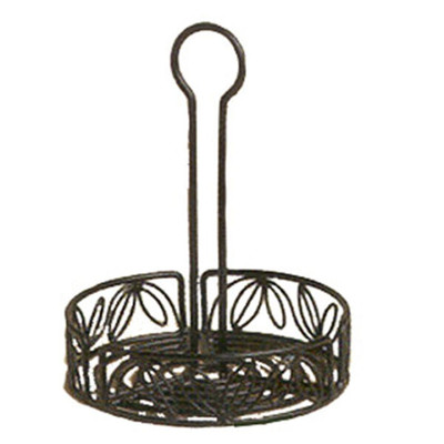 American Metalcraft LDCC18 Ironworks Condiment Rack 7.75" Dia. x 9" H