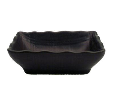 CAC China 666-32-BLK Black Ceramic Rectangular Japanese Style Sauce Dish (4 Dozen Per Case)
