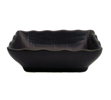 CAC China 666-32-BLK Black Ceramic Rectangular Japanese Style Sauce Dish (4 Dozen Per Case)