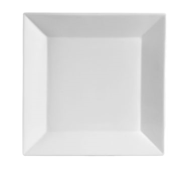 CAC China KSE-4 Super White Porcelain KingSquare Plate (6 Dozen Per Case)