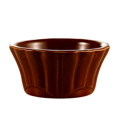 CAC China RMK-F6-BWN 6 Oz. Round Porcelain RMK Ramekin (3 Dozen Per Case)