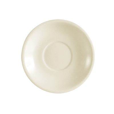 CAC China FR-36 4.5" Dia. European White Ceramic Round Franklin Saucer (3 Dozen Per Case)