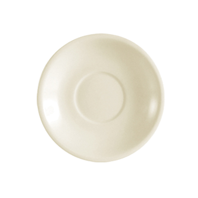 CAC China FR-36 4.5" Dia. European White Ceramic Round Franklin Saucer (3 Dozen Per Case)