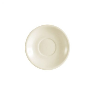 CAC China FR-36 4.5" Dia. European White Ceramic Round Franklin Saucer (3 Dozen Per Case)