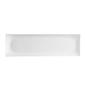 CAC China SHA-41 Super White Porcelain Rectangular Sushia Platter (1 Dozen)