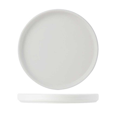 Tuxton VWAS064 6-1/2" Porcelain Matte White Round Plate (2 Dozen Per Case)