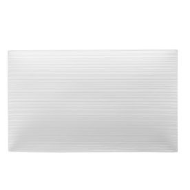 CAC China SUS-RT13 Bone White Porcelain Rectangular Sushi Signature Platter (1 Dozen)