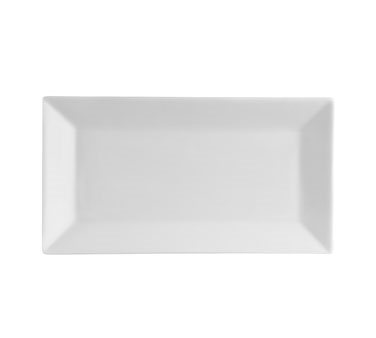 CAC China RE-RT12 American White Ceramic Rectangular RE Platter (2 Dozen Per Case)