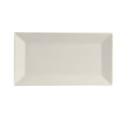 CAC China RE-RT12 American White Ceramic Rectangular RE Platter (2 Dozen Per Case)