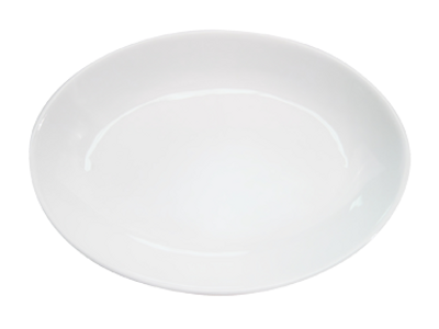 CAC China RCN-101 Super White Porcelain Oval RCN Specialty Platter (4 Each Per Case)