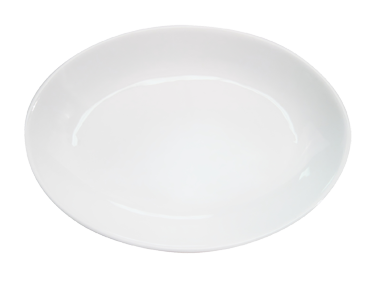 CAC China RCN-101 Super White Porcelain Oval RCN Specialty Platter (4 Each Per Case)