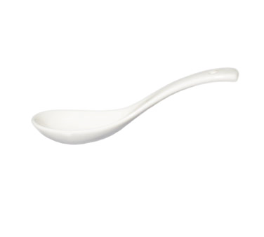 CAC China SPN-52 Super White Porcelain Accessories Soup Spoon (6 Dozen Per Case)