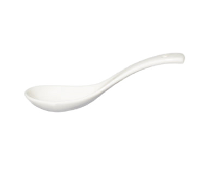 CAC China SPN-52 Super White Porcelain Accessories Soup Spoon (6 Dozen Per Case)