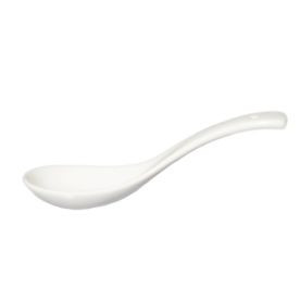 CAC China SPN-52 Super White Porcelain Accessories Soup Spoon (6 Dozen Per Case)