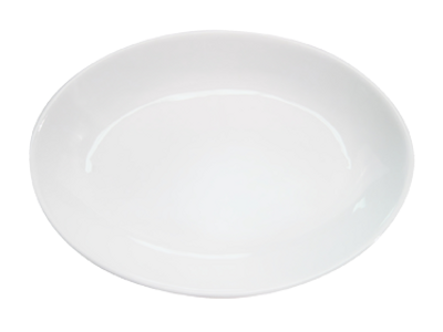 CAC China RCN-102 Super White Porcelain Oval RCN Specialty Platter (1 Dozen)