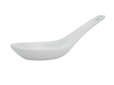 CAC China CN-41 Super White Porcelain Accessories Soup Spoon (6 Dozen Per Case)