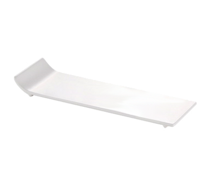 CAC China SF-P31 Bone White Porcelain Rectangular Sunrise Tray (2 Dozen Per Case)